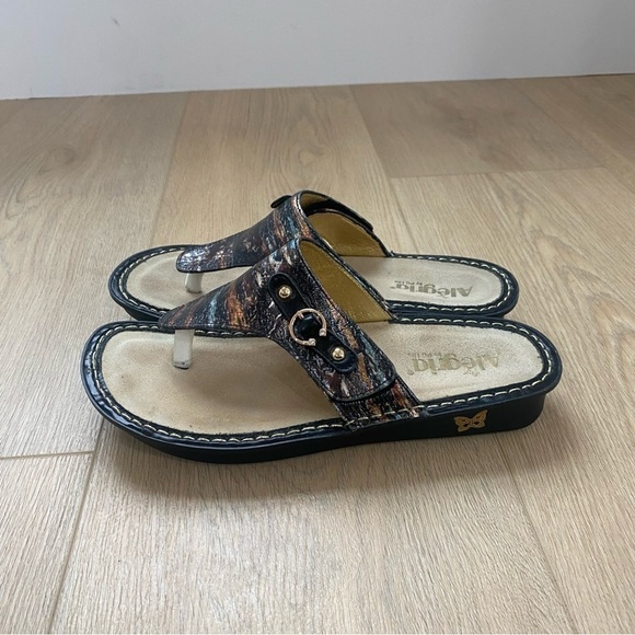 Alegria Vanessa Thong Leather Thong Sandals 41 - Picture 4 of 5